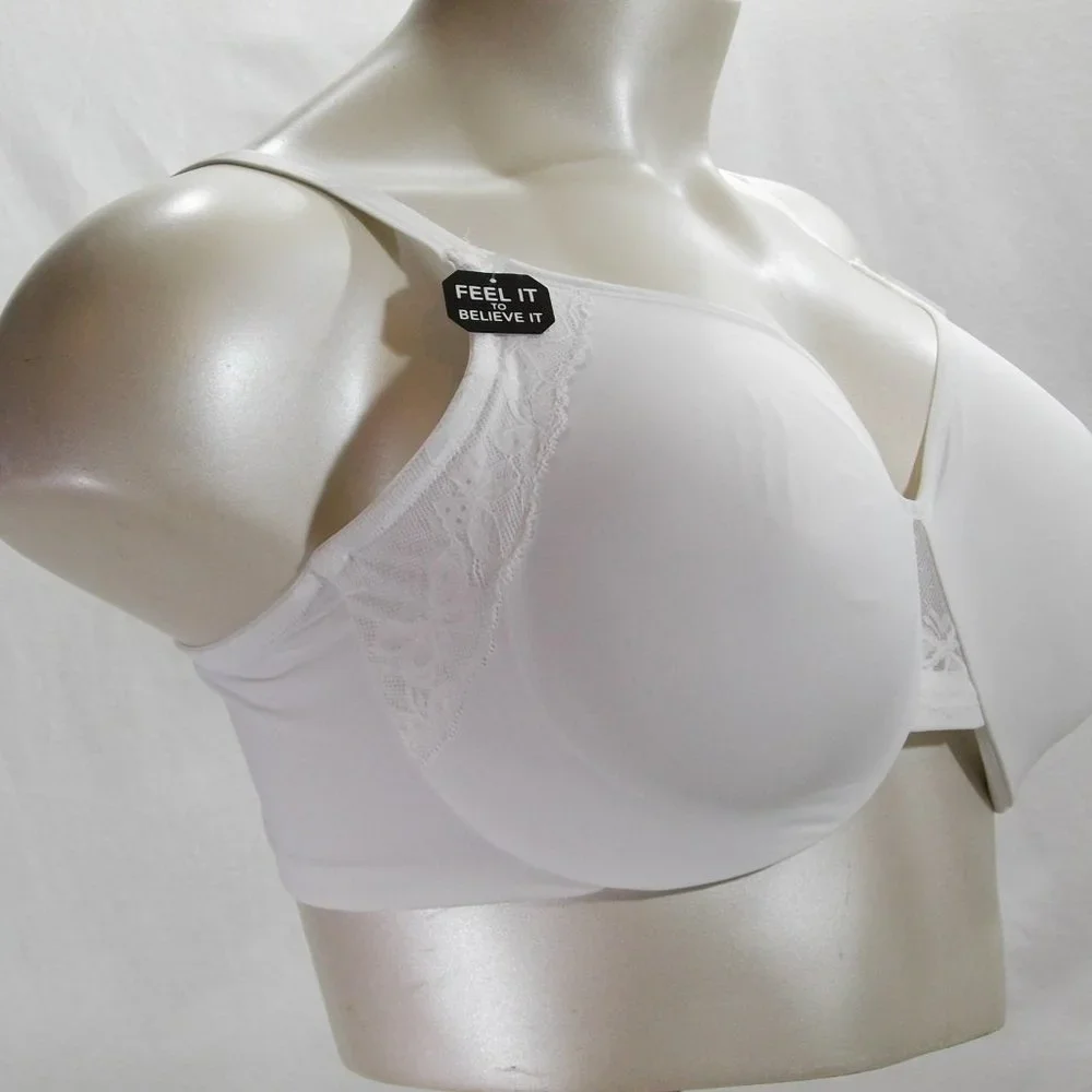 40DD Olga GI8961A Cloud 9 Underwire‎ 2-Ply Minimizer Bra White NWT